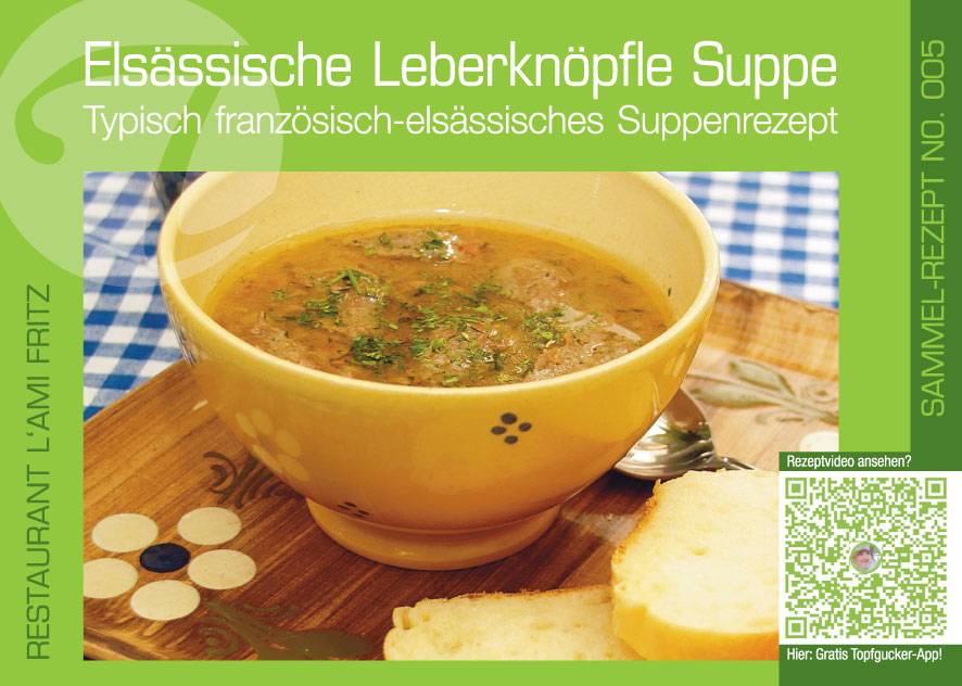 Rezeptsammelkarte - Elsässische Leberknöpfle Suppe 