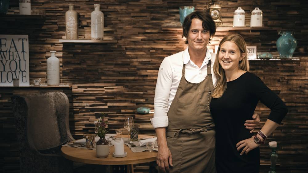 Gastgeber Eva-Maria Pürmayer und 3-Haubenkoch Thomas Hofer