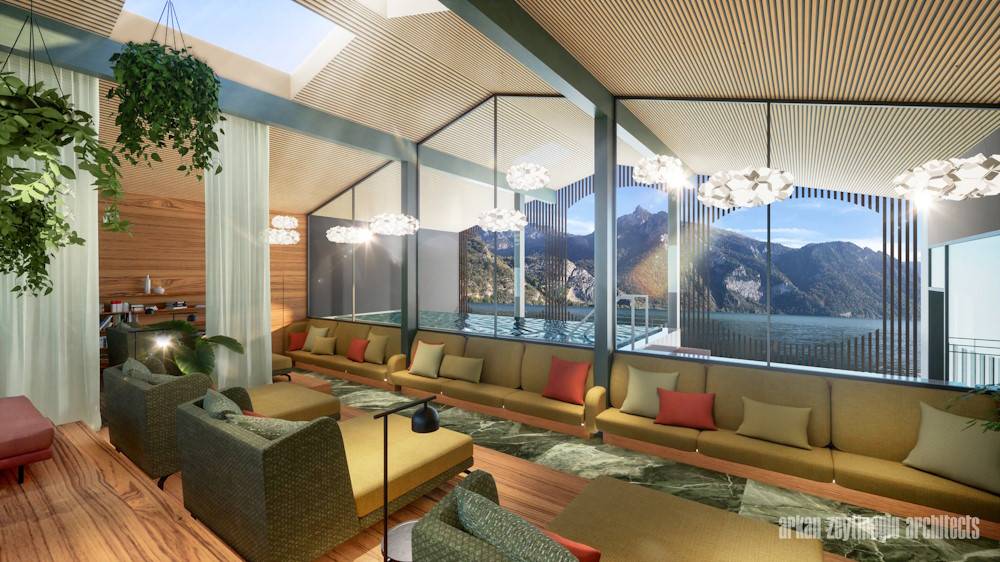 Gröller Hospitality Rendering - roof top bergSPA