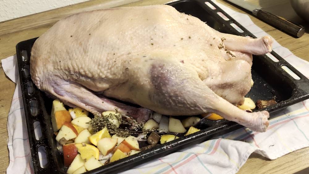 Gefüllter Erpel mit Trick vom Sternekoch – butterzart & saftig gegart Gefüllter Erpel mit Trick vom Sternekoch – butterzart & saftig gegart