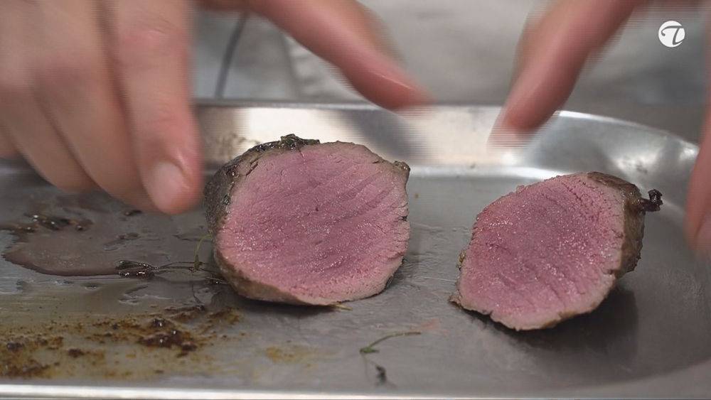 Rosa gebratener Rehrücken 