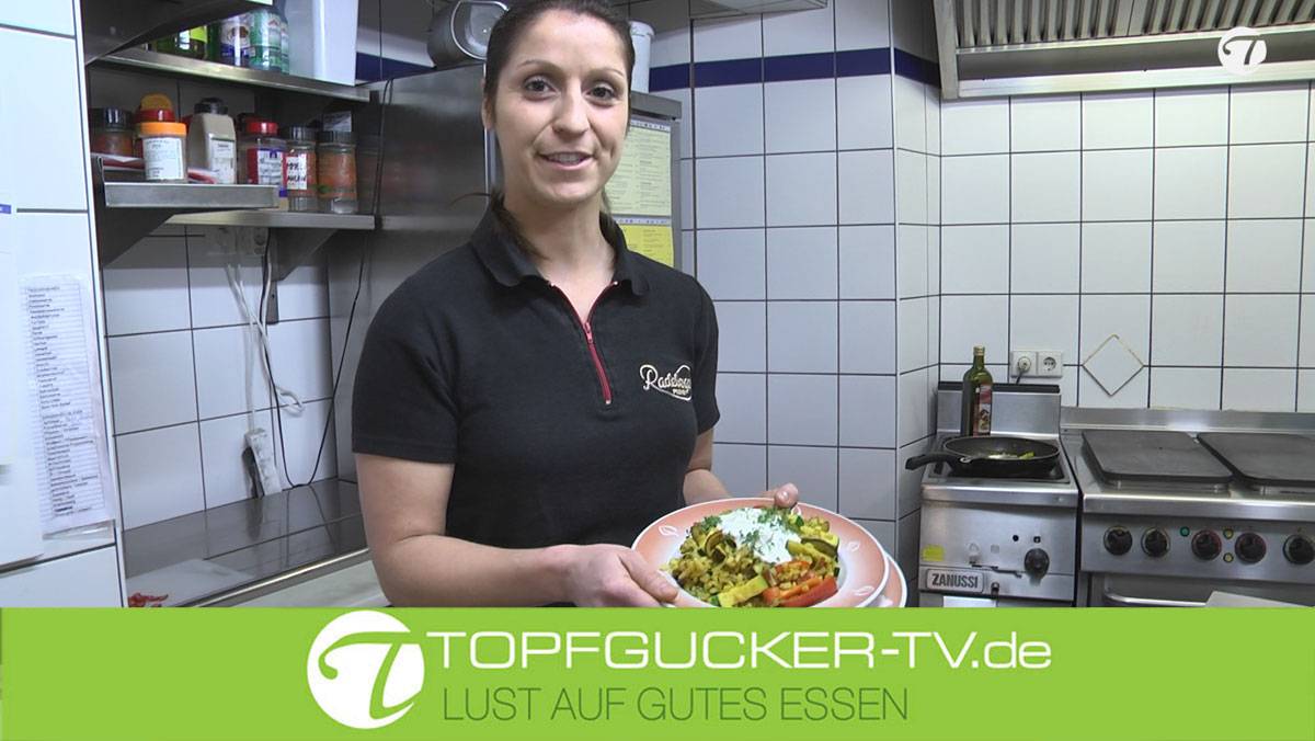 Gemüse - Zartweizen - Paella mit Creme fraiche | vegetarisch Kochen | Topfgucker-TV