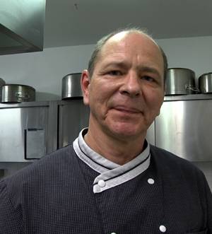 Chefkoch Andreas Wolf 2014 im ehemaligen Waldhotel Weinböhla